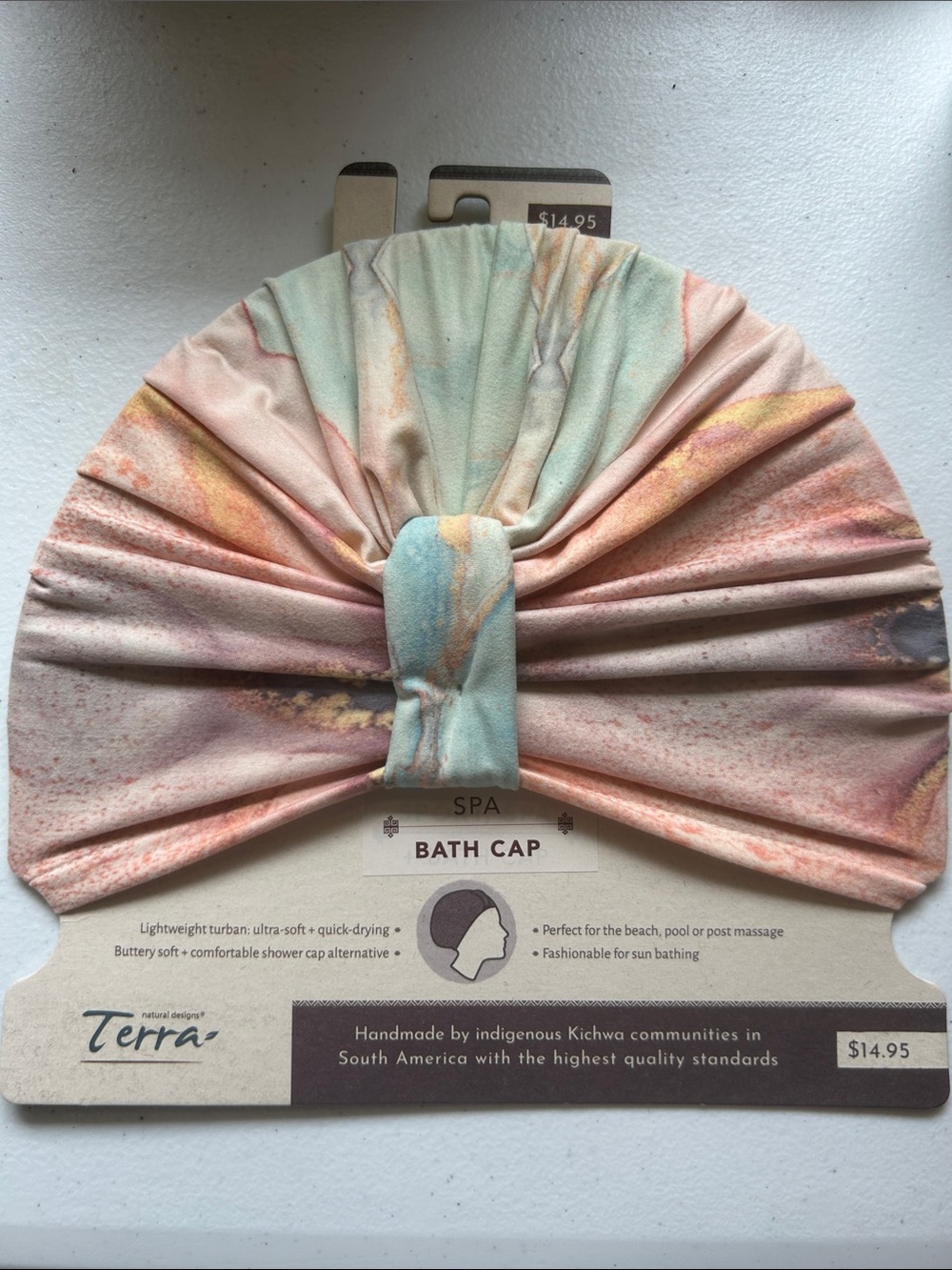 Terra Natural Designs Handmade Spa Bath Cap Turban NWT